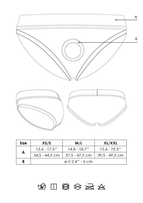 Vibrating Strap-on High-cut Brief - M/L Vibrating Strap-on High-cut Brief - M/L