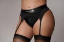 Vibrating Strap-on Thong with Adjustable Garters - XL/XXL Vibrating Strap-on Thong with Adjustable Garters - XL/XXL