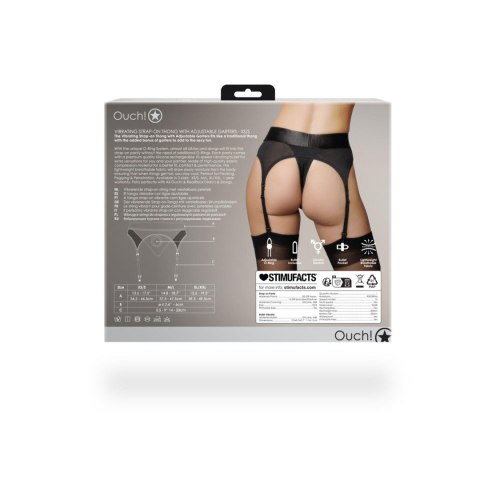 Vibrating Strap-on Thong with Adjustable Garters - XS/S Vibrating Strap-on Thong with Adjustable Garters - XS/S