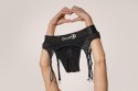 Vibrating Strap-on Thong with Adjustable Garters - XS/S Vibrating Strap-on Thong with Adjustable Garters - XS/S