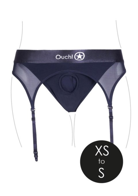 Vibrating Strap-on Thong with Adjustable Garters - XS/S Vibrating Strap-on Thong with Adjustable Garters - XS/S