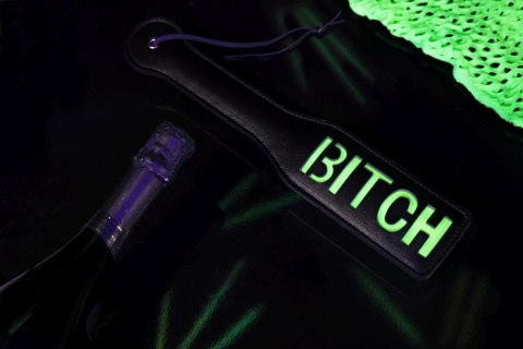 'Bitch'' Paddle - Glow in the Dark - Black/Neon Green 'Bitch'' Paddle - Glow in the Dark - Black/Neon Green