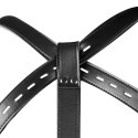 Body Harness with Thigh and Hand Cuffs - Black Body Harness with Thigh and Hand Cuffs - Black