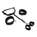 Body Harness with Thigh and Hand Cuffs - Black Body Harness with Thigh and Hand Cuffs - Black