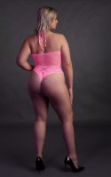 Body with Halter Neck - Neon Pink - XL/XXXXL Body with Halter Neck - Neon Pink - XL/XXXXL