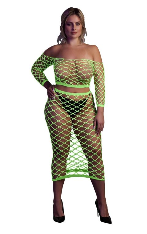 Long Sleeve Crop Top and Long Skirt XL/XXXXL Long Sleeve Crop Top and Long Skirt XL/XXXXL