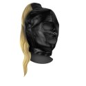 Mask with Blonde Ponytail - Black Mask with Blonde Ponytail - Black