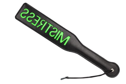 'Mistress'' Paddle - Glow in the Dark - Black/Neon Green 'Mistress'' Paddle - Glow in the Dark - Black/Neon Green