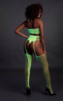 Two Piece with Crop Top and Stockings - Green - XS/XL Two Piece with Crop Top and Stockings - Green - XS/XL