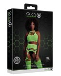 Two Piece with Crop Top and Stockings - Green - XS/XL Two Piece with Crop Top and Stockings - Green - XS/XL