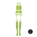 Two Piece with Crop Top and Stockings - Green - XS/XL Two Piece with Crop Top and Stockings - Green - XS/XL