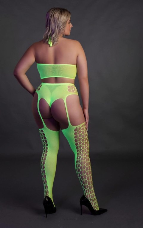 Two Piece with Crop Top and Stockings XL/XXXXL Two Piece with Crop Top and Stockings XL/XXXXL