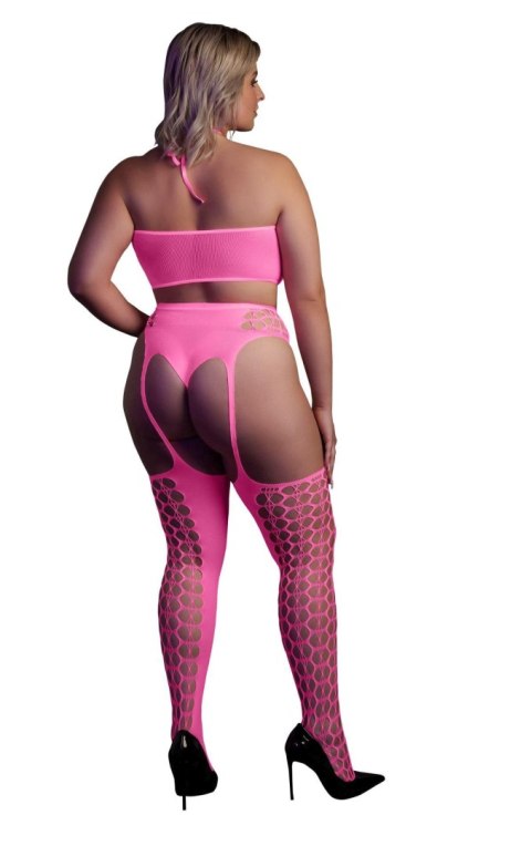 Two Piece with Crop Top and Stockings XL/XXXXL Two Piece with Crop Top and Stockings XL/XXXXL
