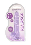 7"" / 18 cm Realistic Dildo With Balls - Purple 7"" / 18 cm Realistic Dildo With Balls - Purple