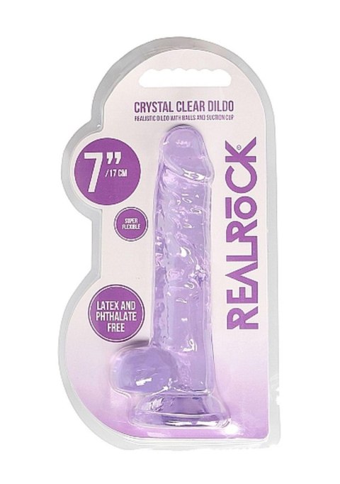 7"" / 18 cm Realistic Dildo With Balls - Purple 7"" / 18 cm Realistic Dildo With Balls - Purple