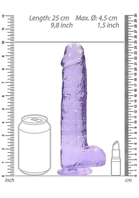 9"" / 23 cm Realistic Dildo With Balls - Purple 9"" / 23 cm Realistic Dildo With Balls - Purple