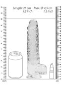 9"" / 23 cm Realistic Dildo With Balls - Transparent 9"" / 23 cm Realistic Dildo With Balls - Transparent