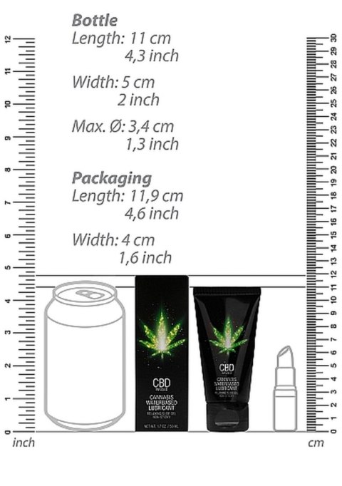 CBD Cannabis Waterbased Lubricant - 50 ml CBD Cannabis Waterbased Lubricant - 50 ml