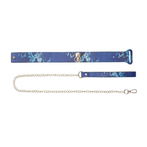 Florence Collection - Collar with Leash - Blue Florence Collection - Collar with Leash - Blue