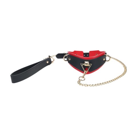 Milan Collection - Collar with Leash - Black/Red Milan Collection - Collar with Leash - Black/Red