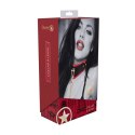 Milan Collection - Collar with Leash - Black/Red Milan Collection - Collar with Leash - Black/Red