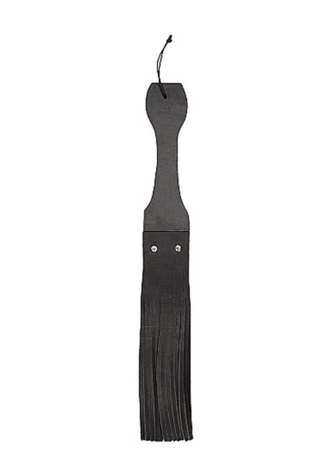 Wooden Handle Belt Whip Flogger Leather - Black Wooden Handle Belt Whip Flogger Leather - Black