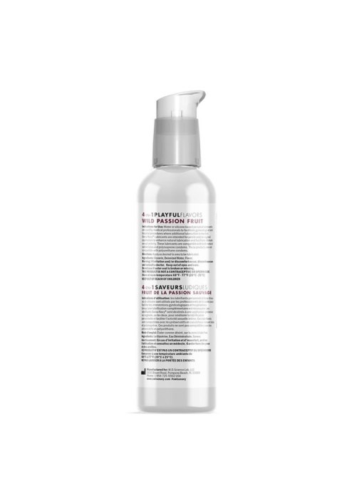 4 In 1 Lubricant with Wild Passion Fruit Flavor - 4 fl oz / 118 ml 4 In 1 Lubricant with Wild Passion Fruit Flavor - 4 fl oz / 118 ml