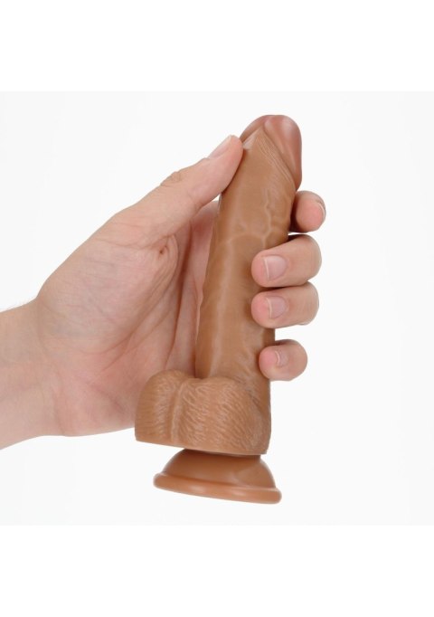 Curved Realistic Dildo Balls Suction Cup - 6""""/ 15,5 cm Curved Realistic Dildo Balls Suction Cup - 6""""/ 15,5 cm