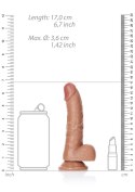 Curved Realistic Dildo Balls Suction Cup - 6""""/ 15,5 cm Curved Realistic Dildo Balls Suction Cup - 6""""/ 15,5 cm