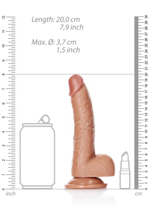Curved Realistic Dildo Balls Suction Cup - 7""""/ 18 cm Curved Realistic Dildo Balls Suction Cup - 7""""/ 18 cm
