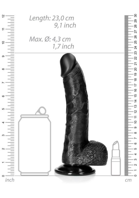 Curved Realistic Dildo Balls Suction Cup - 8""""/ 20,5 cm Curved Realistic Dildo Balls Suction Cup - 8""""/ 20,5 cm