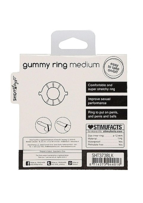 Gummy Ring - Medium - Black Gummy Ring - Medium - Black