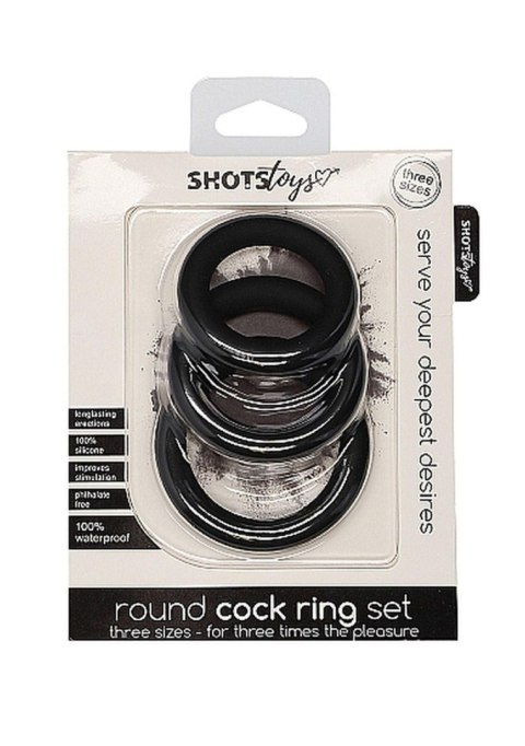 Round Cock Ring Set - Black Round Cock Ring Set - Black