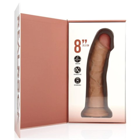 Vibrating Regular Curved Cock - 8 / 20,5 cm - Tan Vibrating Regular Curved Cock - 8 / 20,5 cm - Tan