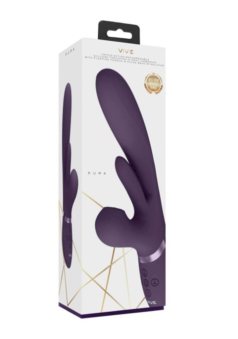 Kura - Thrusting G-Spot Vibrator with Flapping Tongue and Pulse Wave Stimulator Kura - Thrusting G-Spot Vibrator with Flapping Tongue and Pulse Wave Stimulator
