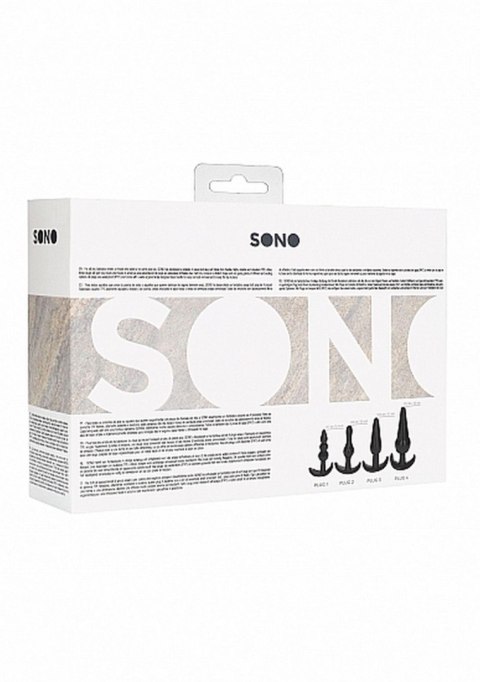 NO. 80 - 4-Piece Butt Plug Set - Black NO. 80 - 4-Piece Butt Plug Set - Black
