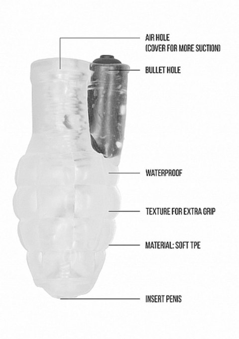 No.22 - Stroker - with vibrating bullet - Translucent No.22 - Stroker - with vibrating bullet - Translucent
