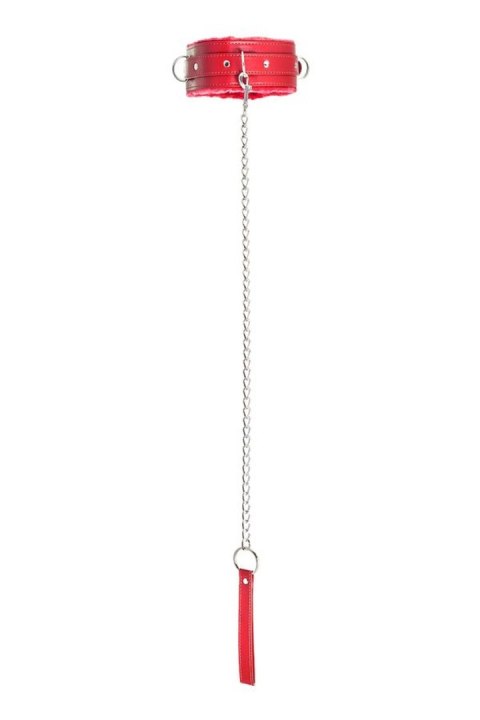 Anonymo collar, PU leather, red Anonymo collar, PU leather, red