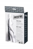 Anonymo flogger, PU leather, black, 64 cm Anonymo flogger, PU leather, black, 64 cm