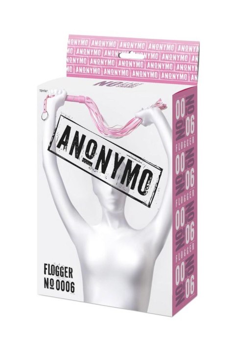 Anonymo flogger, PU leather, pink, 64 cm Anonymo flogger, PU leather, pink, 64 cm