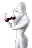 Anonymo handcuffs, velour, red, 24 cm Anonymo handcuffs, velour, red, 24 cm