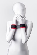 Anonymo handcuffs, velour, red, 24 cm Anonymo handcuffs, velour, red, 24 cm