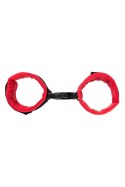 Anonymo handcuffs, velour, red, 29 cm Anonymo handcuffs, velour, red, 29 cm