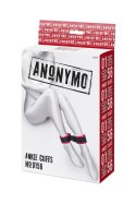 Anonymo handcuffs, velour, red, 29 cm Anonymo handcuffs, velour, red, 29 cm