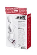 Anonymo handcuffs, velour, red, 29 cm Anonymo handcuffs, velour, red, 29 cm