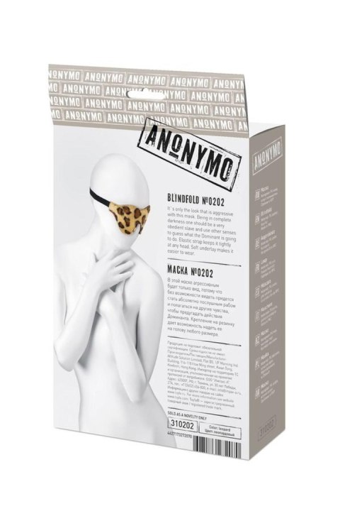 Anonymo mask, PU leather, print, 26 cm Anonymo mask, PU leather, print, 26 cm