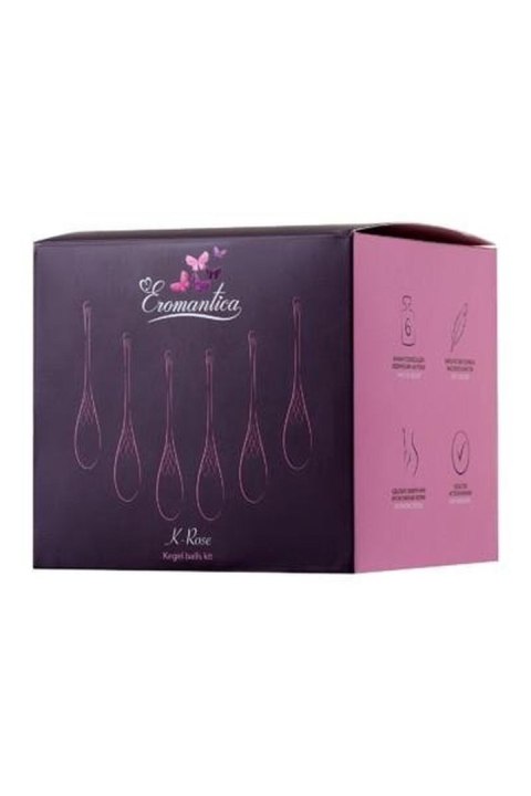 XEROMANTICA Set of 6 vaginal balls K-ROSE,silicone, pink XEROMANTICA Set of 6 vaginal balls K-ROSE,silicone, pink