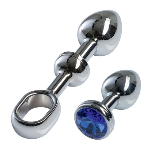 MALESATION Alu-Plug with handle & crystal small, chrome MALESATION Alu-Plug with handle & crystal small, chrome