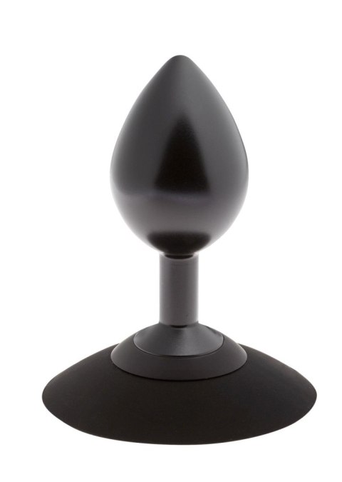 MALESATION Alu-Plug with suction cup medium, black MALESATION Alu-Plug with suction cup medium, black