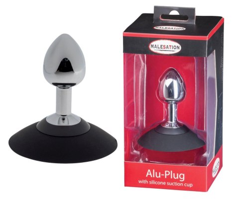 MALESATION Alu-Plug with suction cup small, chrome MALESATION Alu-Plug with suction cup small, chrome
